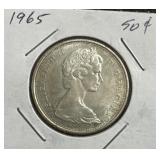 1965 50 Cents Silver Coin