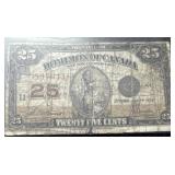 Domimon of Canada 25 Cents Used Bill