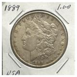 1889 US Silver Morgan Dollar