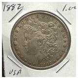 1882 US Silver Morgan Dollar -