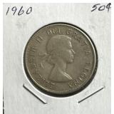 1960 50 Cents Silver Coin