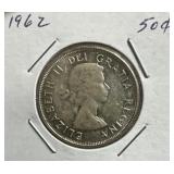 1962 50 Cents Silver Coin