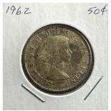 1962 50 Cents Silver Coin