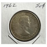 1962 50 Cents Silver Coin