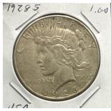1928 S US Silver Peace Dollar