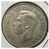 1951 50 Cents Silver Coin- Narrow Date (ND)