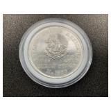 1953 Silver Mexican Cinco Peso.