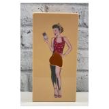 Vtg. Flying Skirt Tissue Holder.