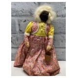 Vtg. Handmade Apple Head Grandma Doll.