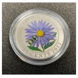 RCM 2012, .25 Colored Coin, Aster W/ Bumble Bee