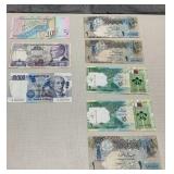 World Banknotes.  Middle East, Europe.