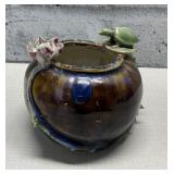 Vtg. Shiwan Pottery Money Bowl, Good Wealth Symbol