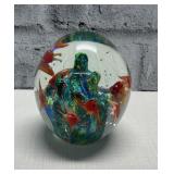 Murano Art Glass Coral Reef Paper Weight.