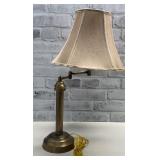 Articulated Antique Brass Finished Lamp.  Working