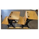 Antique School Desks.  53ï¿½ L,  25ï¿½H, 20ï¿½W