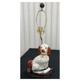Vintage Staffordshire Table Lamp Ceramic Dog