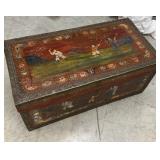 Chinese Export Camphor Wood Trunk with Key