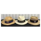 Lot of 3 US Open Scala Pro Series Straw hats