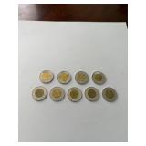 Canada Toonie $2 Two Dollar Coins Lot of 9
