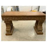 Pine Hall Buffett Console Table Carved Legs