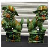 Vintage Pair Chinese Ceramic Foo Dog 21' Height