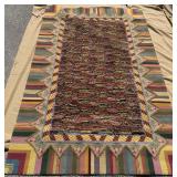 VINTAGE MULTI COLOR GEOMETRICAL TEXTURAL RUG
