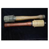 Two Stick Grenades German WWII Steel M43 Inert