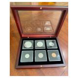 1964 Proof Like Set of Four Coins in Mahogany Box
