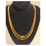 18Kt Yellow Gold Multi-Strand Necklace