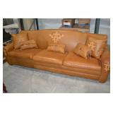 LENORE MULLIGAN DESIGNS LEATHER SOFA TAN