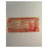 Canada Currency $50 Fifty Dollar 1975 Banknote