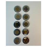 Canada Toonie $2 Two Dollar Coins Lot of 10