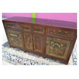 LARGE BUFFET SIDEBOARD HAND PAINTED MADE IN PERU