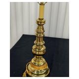 Vintage Pair Brass Table Lamp Hollywood Regency