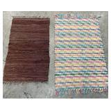 Woven Throw Rugs Set of 2