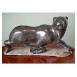 Inuit Artist Lucassie ECHALOOK Lg. Otter Circa 82
