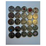 Commemorative Canadian Quarters Bulk Lot of 25