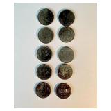 Canada Nickel Dollar $1 Coins 1968-1984 Lot of 10