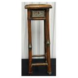 Rattan Small Plant Stand with Drawer