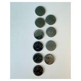Canada Nickel Dollar $1 Coins 1968-1984 Lot of 10