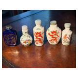 Antique Chinese Snuff Bottles Lot of 5