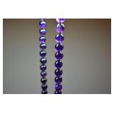 Amethyst Round Bead 7mm Necklace 24' Hand knotted
