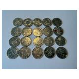 Commemorative Canadian Quarters Bulk Lot of 20