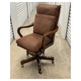 Leather Executive Gooseneck Armchair Nail heads