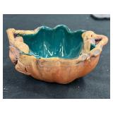 Lot of 3 Gourd Bowl, Leaf Plate and Bowl Majolica