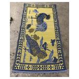 Chinese-inspired Rooster Rug 100% Recycled Plastic