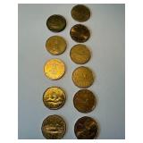 Canada Loonie $1 One Dollar Coins Lot of 11