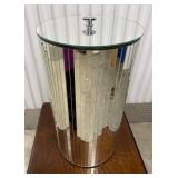 Hollywood Regency Style Cylindrical Mirror Basket