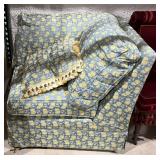 SOFA SECTIONAL BLUE YELLOW FLORAL BY SHERRILL