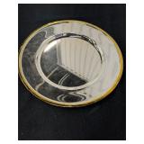 Vintage 20 Silver-plated Charger Gold tone trim